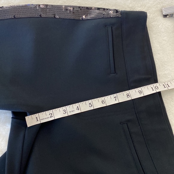 SPANX The Perfect Pant Ankle Sequin Tuxedo Skinny Black Size Small Petite - Picture 10 of 11